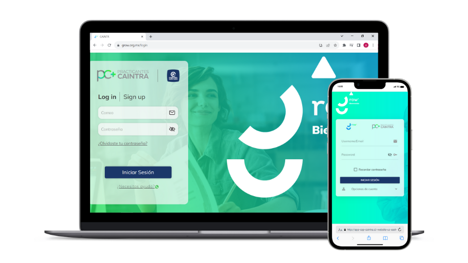 Plataforma y app grow - Practicantes CAINTRA Plataforma y app grow - Practicantes CAINTRA